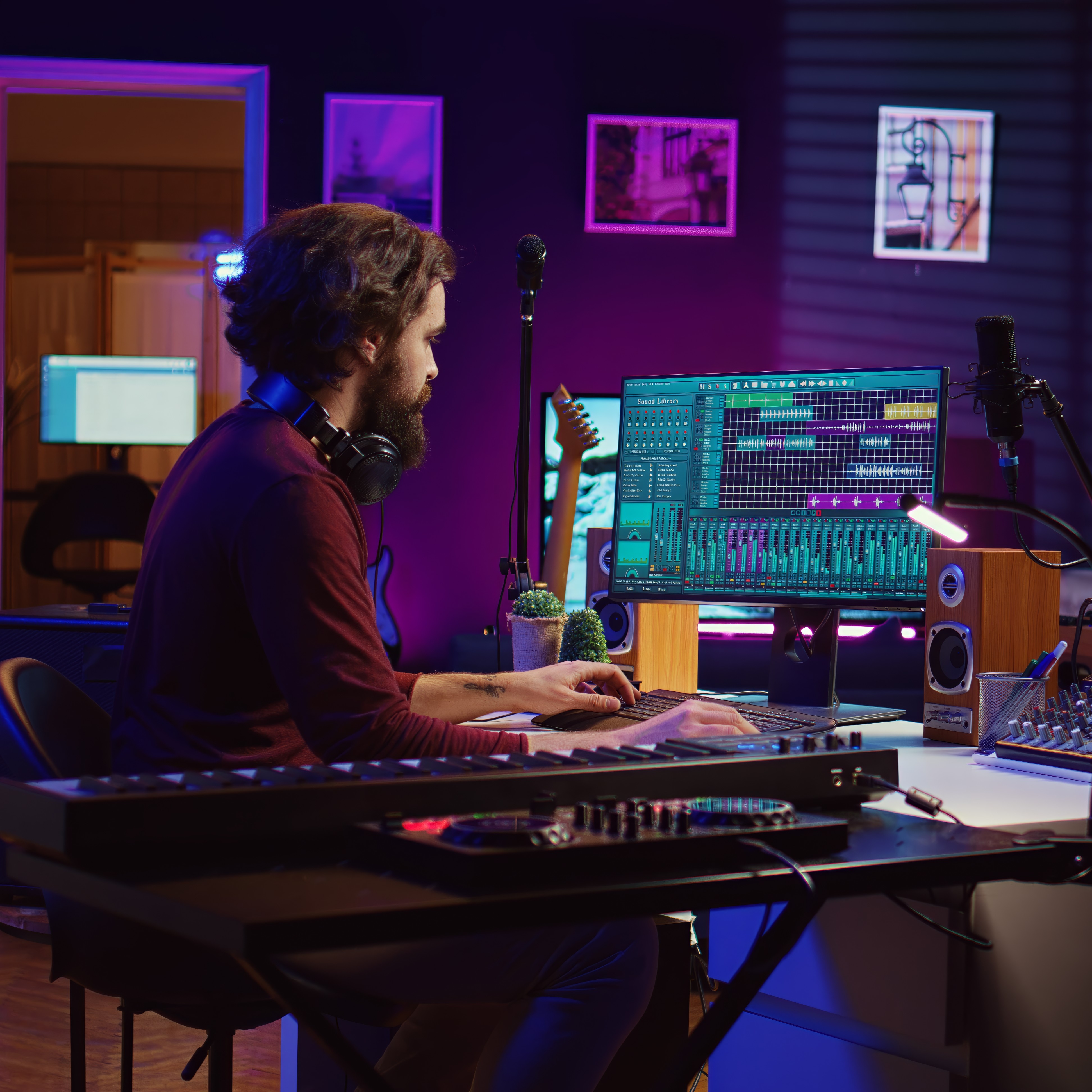 Student editing video